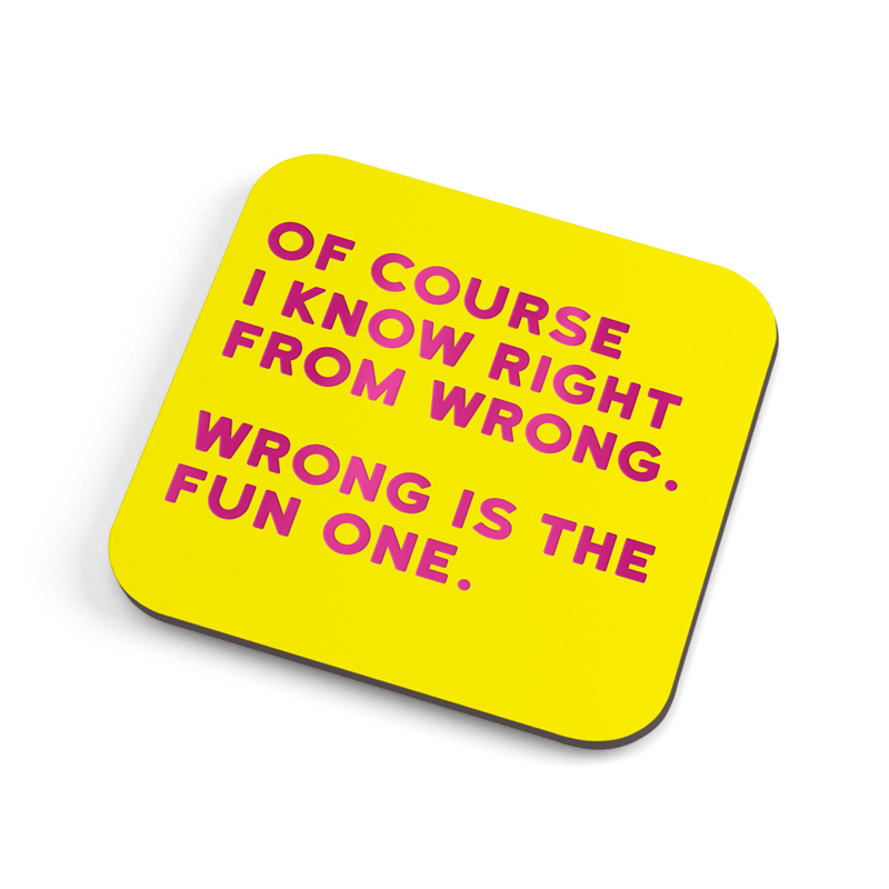 Right From Wrong Coaster-Trade Pack of 6