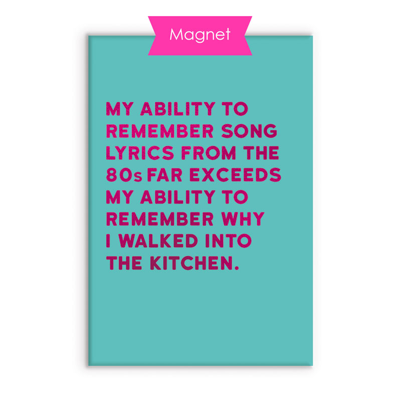 Song Lyrics Magnet