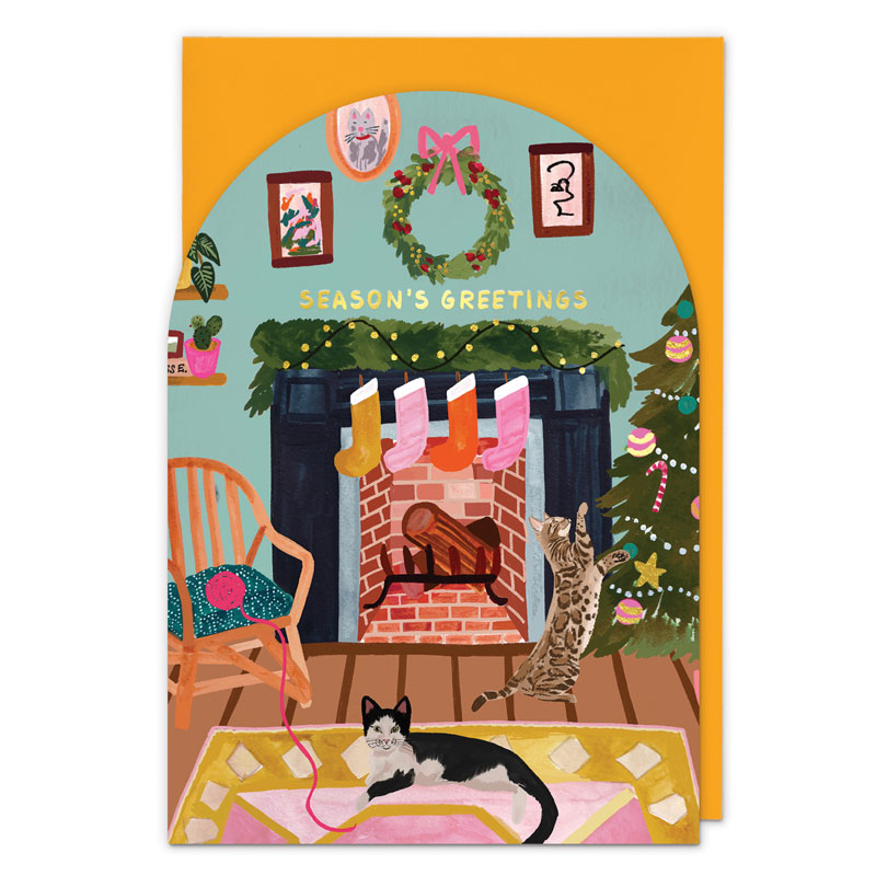 Fireplace Cat