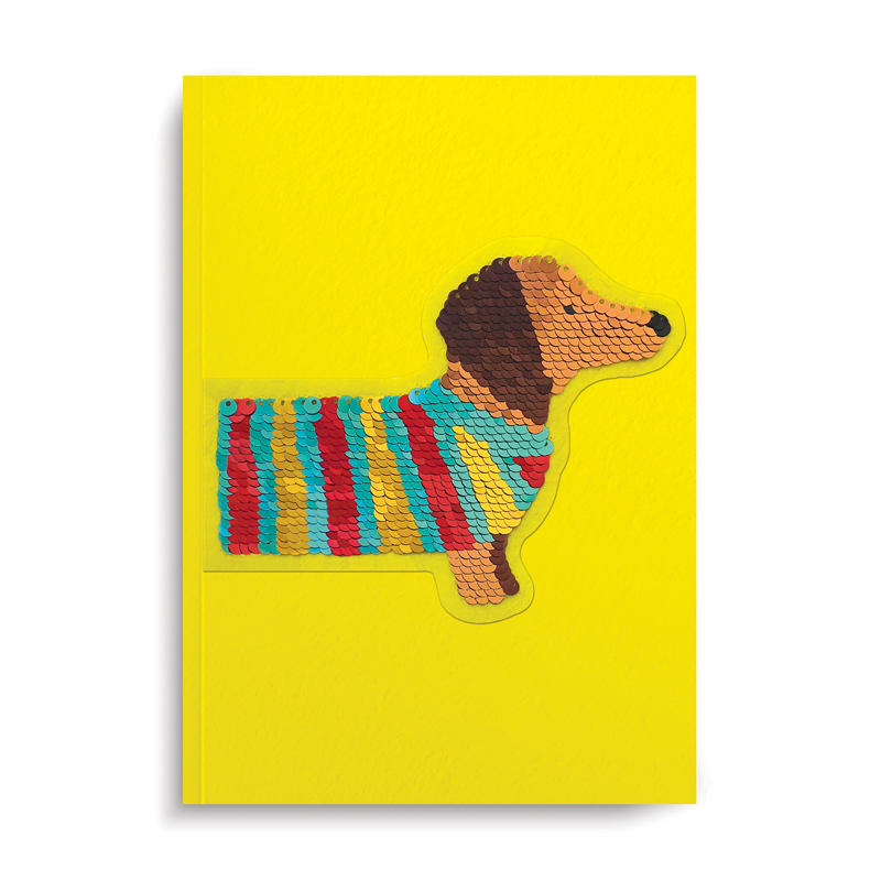 Sequin Dog Notebook